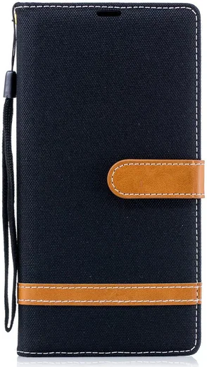 Sony Xperia XA2 Ultra Jeans Portemonnee Hoesje Zwart afbeelding 5