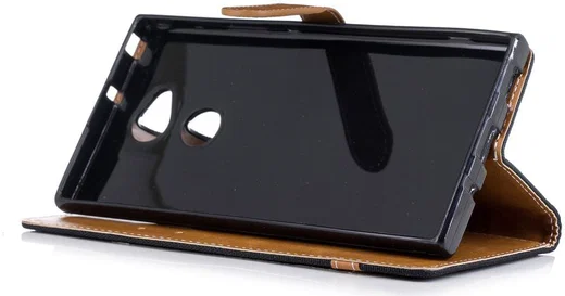 Sony Xperia XA2 Ultra Jeans Portemonnee Hoesje Zwart afbeelding 8