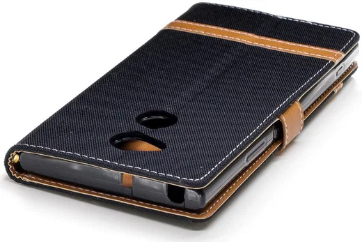 Sony Xperia XA2 Ultra Jeans Portemonnee Hoesje Zwart afbeelding 9