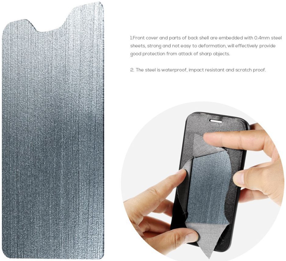 Motorola Moto G6 Play Cross Pattern Wallet Hoesje Hoesje Zwart afbeelding 6