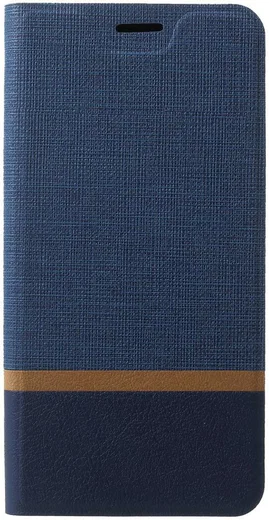 Motorola Moto G6 Play Cross Pattern Wallet Hoesje Hoesje Blue afbeelding 1