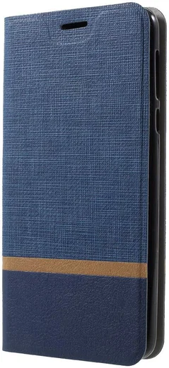 Motorola Moto G6 Play Cross Pattern Wallet Hoesje Hoesje Blue afbeelding 3