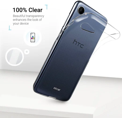 HTC Desire 12 Hoesje Dun TPU Transparant afbeelding 2