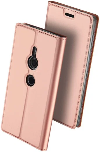 Dux Ducis Sony Xperia XZ2 Premium Bookcase Hoesje Roze Goud afbeelding 5