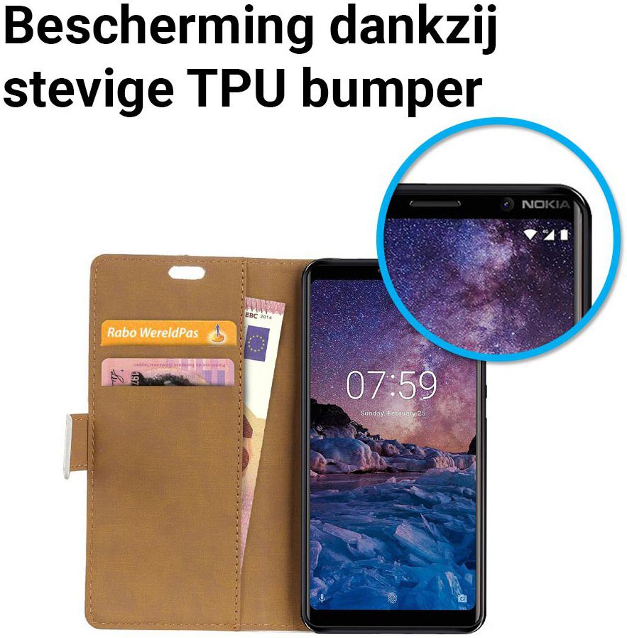 Nokia 7 Plus Bookcase Portemonnee Hoesje Eiffeltoren afbeelding 6