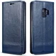 Samsung Galaxy S9 Lederen Portemonnee Hoesje met Lanyard Blauw afbeelding 4