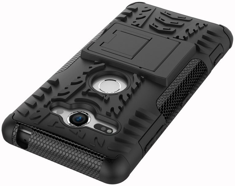 Sony Xperia XZ2 Compact Hybride Hoesje Zwart afbeelding 6