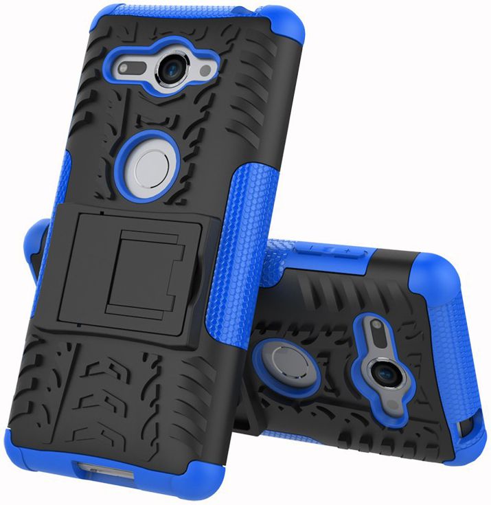 Sony Xperia XZ2 Compact Hybride Hoesje Blauw afbeelding 2