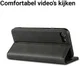 Apple iPhone 8 / 7 Hoesje Premium Book Case Kunst Leer Zwart afbeelding 5