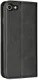 Apple iPhone 8 / 7 Hoesje Premium Book Case Kunst Leer Zwart afbeelding 9