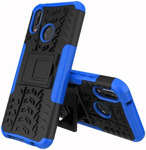 Huawei P20 Lite Robuust Hybride Hoesje Blauw afbeelding 1