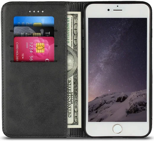 iPhone 7/8 Plus Premium Bookcase Zwart afbeelding 1