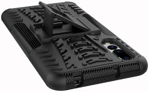 Huawei P20 Pro Robuust Hybride Hoesje Zwart afbeelding 5