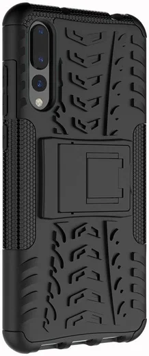 Huawei P20 Pro Robuust Hybride Hoesje Zwart afbeelding 6