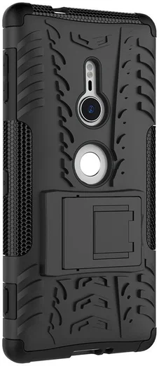 Sony Xperia XZ2 Hybride Hoesje met Kickstand Zwart afbeelding 7