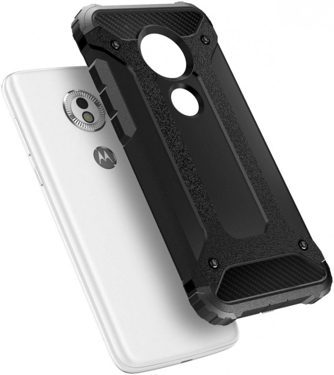 Motorola Moto G6 Play Hybride Hoesje Zwart afbeelding 3