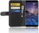 Nokia 7 Plus Echt Lederen Wallet Stand Hoesje Zwart afbeelding 3