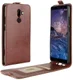 Nokia 7 Plus Verticaal Flip Hoesje Bruin afbeelding 1