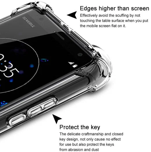 IMAK Sony Xperia XZ2 Compact Hoesje met Screenprotector Metaal Zwart afbeelding 4