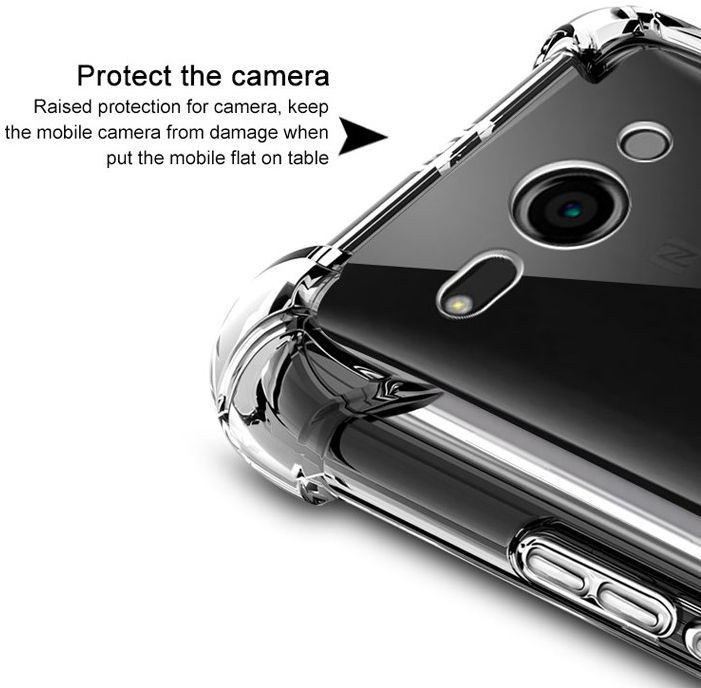 IMAK Sony Xperia XZ2 Compact Hoesje met Screenprotector Metaal Zwart afbeelding 5