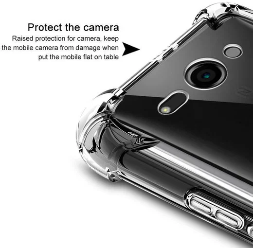 IMAK Sony Xperia XZ2 Compact Hoesje met Screenprotector Metaal Zwart afbeelding 5