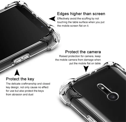 IMAK Sony Xperia XZ2 Hoesje TPU met Screenprotector Transparant afbeelding 4