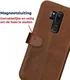 Rosso Deluxe LG G7 Hoesje Echt Leer Book Case Bruin afbeelding 11