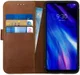 Rosso Deluxe LG G7 Hoesje Echt Leer Book Case Bruin afbeelding 1