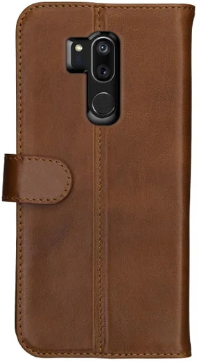 Rosso Deluxe LG G7 Hoesje Echt Leer Book Case Bruin afbeelding 6