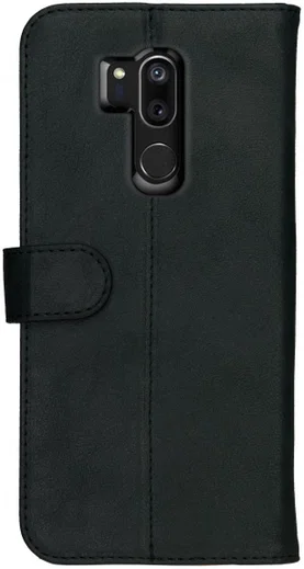 Rosso Deluxe LG G7 Hoesje Echt Leer Book Case Zwart afbeelding 5