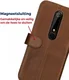 Rosso Deluxe Nokia 6 (2018) Hoesje Echt Leer Book Case Bruin afbeelding 10