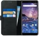 Rosso Deluxe Nokia 7 Plus Hoesje Echt Leer Book Case Zwart afbeelding 1