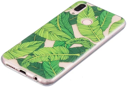 Huawei P20 Lite TPU Back Cover met Bladeren Print afbeelding 3