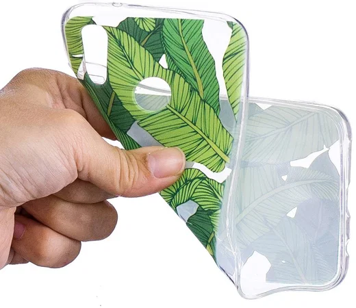 Huawei P20 Lite TPU Back Cover met Bladeren Print afbeelding 4