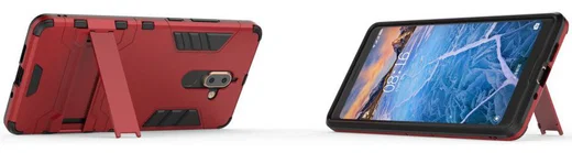 Nokia 7 Plus Hybride Kickstand Cover Rood afbeelding 5