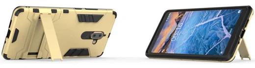 Nokia 7 Plus Hybride Kickstand Cover Goud afbeelding 5