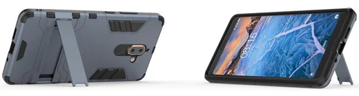 Nokia 7 Plus Hybride Kickstand Cover Donker Blauw afbeelding 5