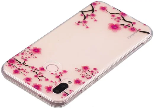Huawei P20 Lite TPU Backcover met Bloesem Print afbeelding 3