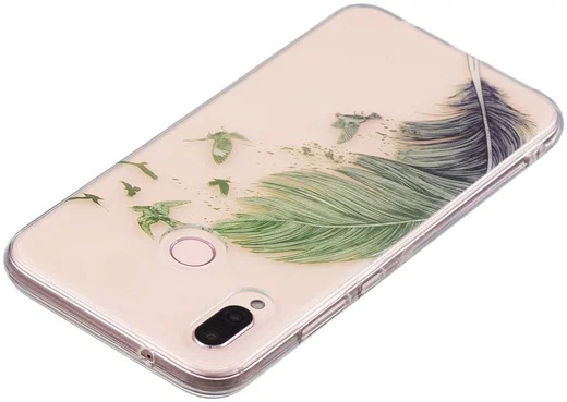 Huawei P20 Lite TPU Backcover met Feathers Print afbeelding 3