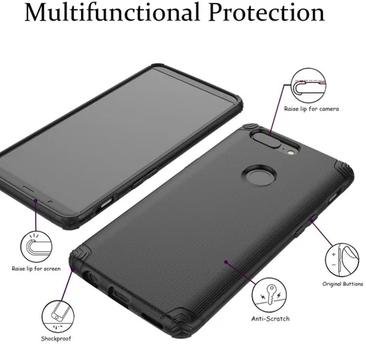 OnePlus 5T Hard Back Cover Zwart afbeelding 3