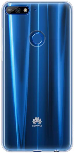 Huawei Y7 (2018) Hoesje Dun TPU Transparant afbeelding 1