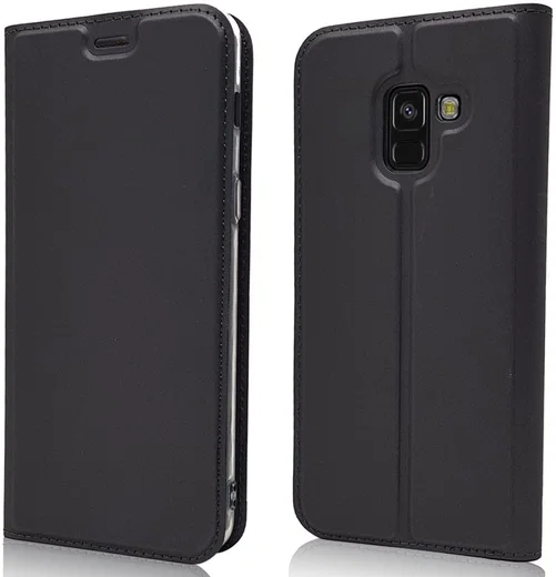 Samsung Galaxy A8 (2018) Portemonnee Hoesje Zwart afbeelding 6