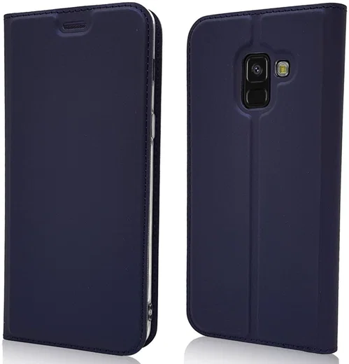 Samsung Galaxy A8 (2018) Portemonnee Hoesje Blauw afbeelding 6