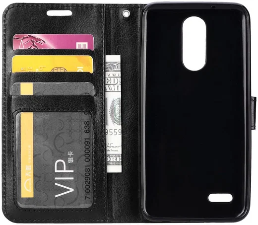 LG K11 Portemonnee Hoesje Zwart afbeelding 2