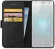 Rosso Deluxe Sony Xperia XZ2 Hoesje Echt Leer Book Case Zwart afbeelding 1