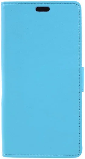 Wiko Lenny 5 Lederen Wallet Stand Hoesje Blauw afbeelding 1