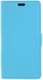 Wiko Lenny 5 Lederen Wallet Stand Hoesje Blauw afbeelding 1