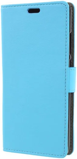 Wiko Lenny 5 Lederen Wallet Stand Hoesje Blauw afbeelding 5