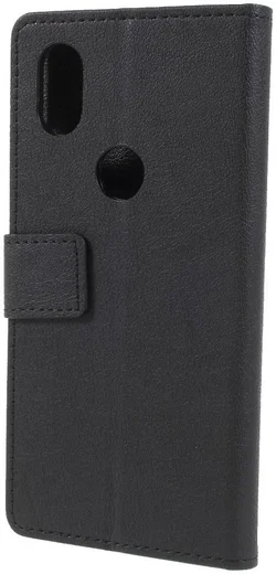 Wiko View 2 Kunstlederen Wallet Stand Hoesje Zwart afbeelding 6
