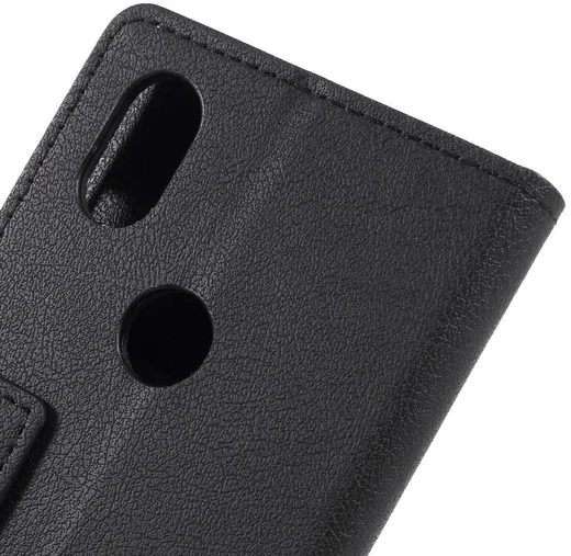 Wiko View 2 Kunstlederen Wallet Stand Hoesje Zwart afbeelding 7